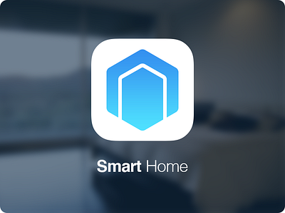 Smart home APP icon blur box gui home icon simple ui