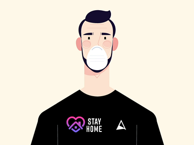 Stay Home 2d 2d animation after effects animation character covid loop mograph motion graphics stayhome