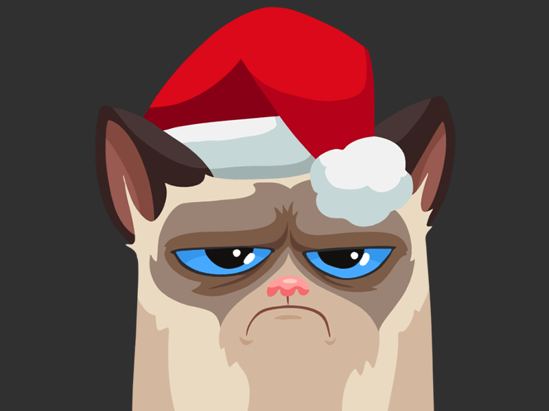 Grumpy Santa 2d animation cel toonboom blink cat christmas grumpy grumpycat santa