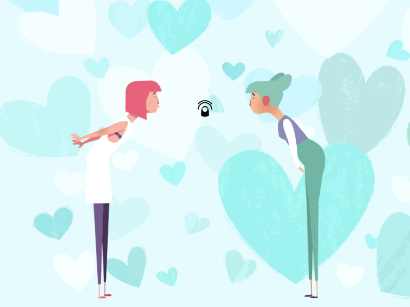 Happy Valentine's! 2d animation cel character instagram interactive kiss love morphing video walkcycle