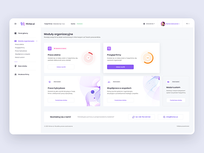 Hinter.ai | Dashboard view app call to action clean cta dashboard desktop hr interface minimal product product design ui ux web app whitespace