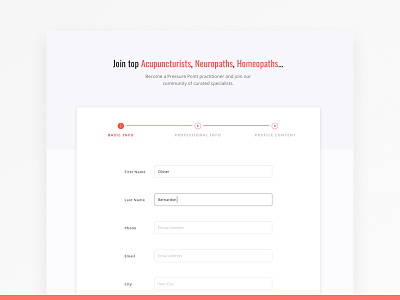 Clean Forms Lovin' ♥️ form landing landingpage minimal page process registration sign up simple ui web webdesign