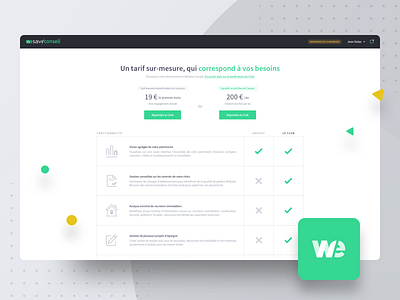 WeSave Conseil | Pricing