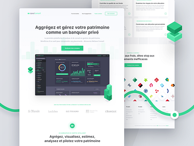 WeSave Conseil | LandingPage 2k19 app banking clean financial fintech landing landing design landing page concept landingpage minimal page product simple ui website whitespace