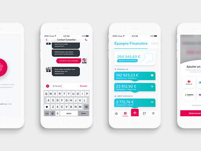 Mobile UI | Banking App app banking chat chat app clean financial financial advisor financial app fintech interaction ios minimal mobile settings simple ui ui app whitespace