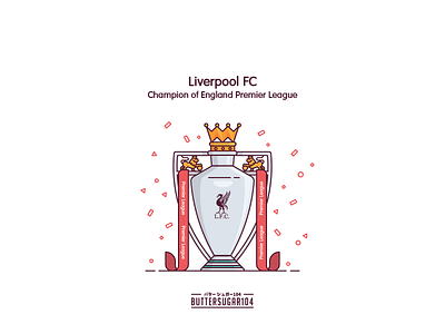 Champion of England believer celebre champion design football graphic illustration klopp lfc liverpool liverpool fc premierleague red trophy vector ynwa