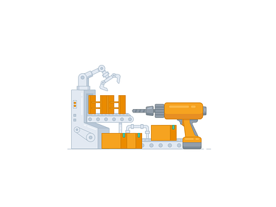 ⚙️ Robotics design graphic illustration machine robot vector