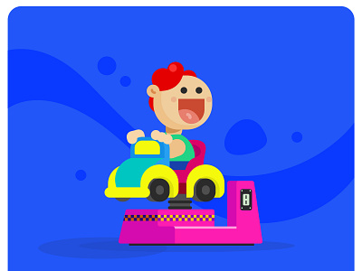 Kiddie Ride illustration vector art