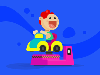 Kiddie Ride flat illustration illustration vector art vector artwork