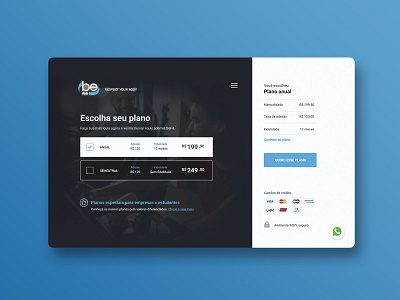 Plan Screen Selection - BeFit Academia branding design gym minimal ui webdesign