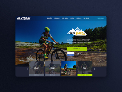 Sports Events Website adventure bike branding design minimal mtb running ui webdesign