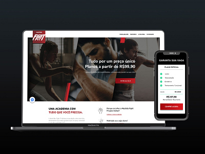 Gym Website | Machida Fight Fit brazil design fight fitness gym minimal ui ux webdesign