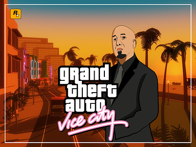 GTA Vice City concept illustration animation design draw games gta gta5 illustration neon rockstar