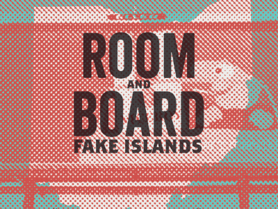 Room & Board Poster (Local Love Series) band billboard bitmap blue board brothers columbus concert fake fake islands halftone islands local love music ohio poster red rock local room room and board white