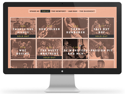 Promowest Productions Website Redesign (Schedule Page)