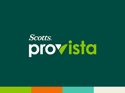 Scotts® ProVista™ logo bonfire red brand branding grass identity lawn logo sod