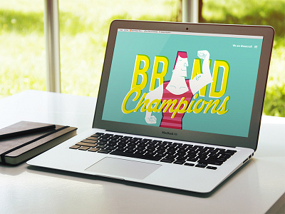 Brand Champions Homepage anchor animated brand champions homepage illustration tough guy website