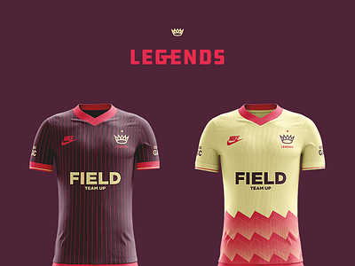 Legends crown football gradient indoor jersey kit legend nike pattern pinstripe soccer