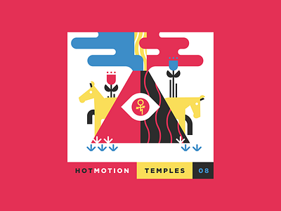 no. 8 - Temples - Hot Motion 10x19 2019 album art beam explosion eye flower horse horses hot motion illustration temples top albums volcano