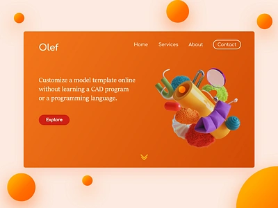 Olef - Website Design 3d branding design graphic design illustration logo modern ui modern website ui ui ux design ux vector web design website design