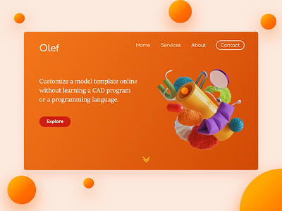 Olef - Website Design 3d branding design graphic design illustration logo modern ui modern website ui ui ux design ux vector web design website design