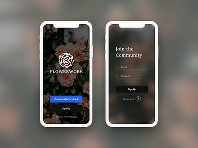 #DailyUI 01 — Sign Up community daily daily ui daily ui challenge dailyui design flora flower form login mobile sign up ui ux