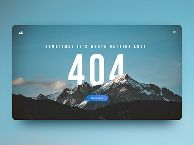 #DailyUI 08 — 404 Page 404 404 page daily daily ui daily ui challenge dailyui dailyuichallenge design error error 404 landing landing page landingpage mountain nature page not found ui ux web website