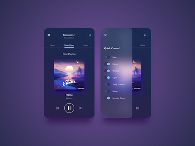 #DailyUI 21 — Home Monitoring Dashboard app application audio audio player bedroom daily daily ui daily ui challenge dailyui dailyuichallenge dashboad design home home monitoring dashboard killstarr monitoring monitoring dashboard player ui ux