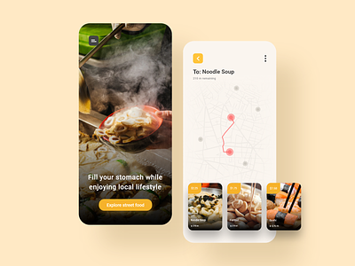 #DailyUI 29 — Map app application daily daily ui daily ui challenge dailyui dailyuichallenge design direction fishball food local map maps noodles street food sushi ui ux