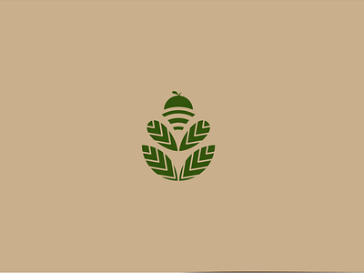 Insect and leaf logo