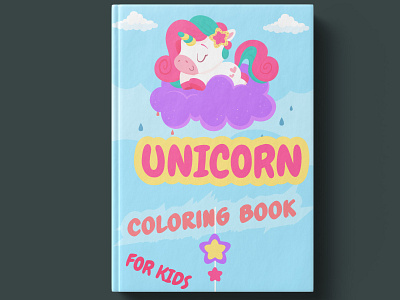 Unicorn Coloring Book Cover amazon amazon kdp art book cover coloring pages cover design graphic design illustration kdp paperback