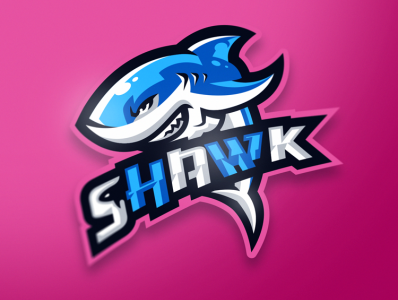 Shawk Mascot Logo branding design esports gaming logo mascot vector