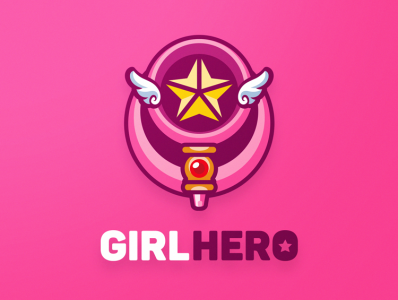 Girl Hero Logo branding design esports gaming icon identity illustration letter logo mark mascot monogram