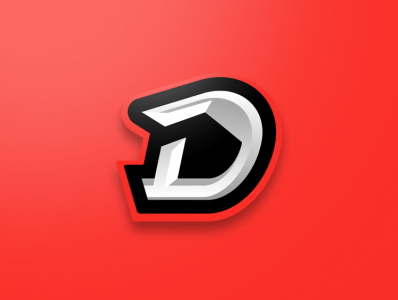 D Logo branding design esports gaming icon identity logo monogram vector