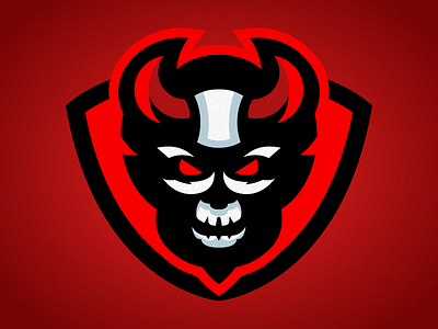 Demonic Mascot Logo beast demon devil esports evil gaming logo mascot monster red sports