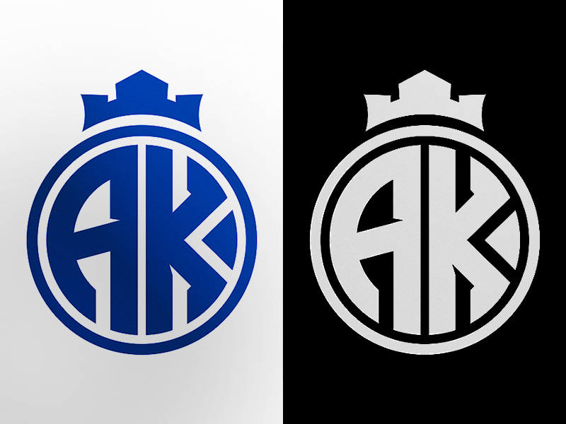 job letter sign logo AK Dribbble  Afan  Dribbble Nalic by
