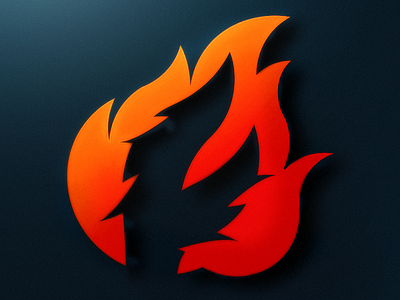 Fire F Logo f fire flame forum fuel logo mark