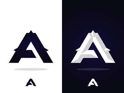A Logo a alchemy. architecture. brand branding flame home letter logo sharp