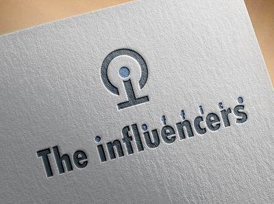 Wordmark with icon 3d mockup branding graphic design logo logo design the influencers wordmark