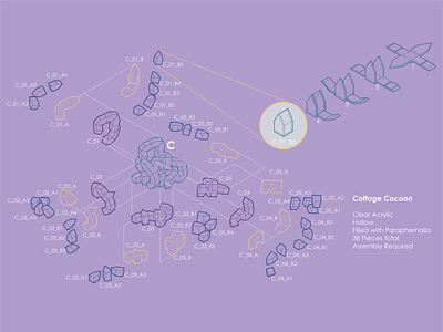 Morselation - Exploded Assembly architecture design graphic design illustration plans space vector