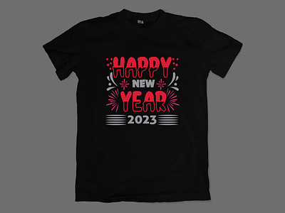 Happy New Year 2023 T-shirt Design branding design graphic design illustration logo svg design t shirt design ui ux vector