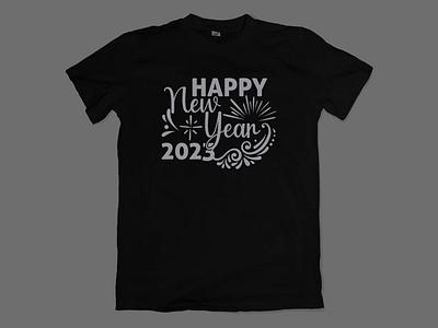 Happy New Year 2023 T- shirt Design branding design graphic design illustration logo svg design t shirt design ui ux vector