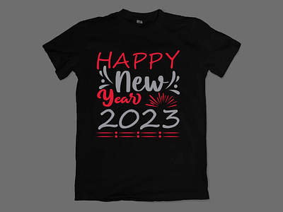 Happy New Year 2023 T-shirt design branding design graphic design illustration logo svg design t shirt design ui ux vector