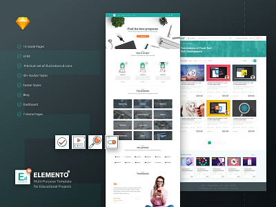 Education Sketch Template atomicdesign boostrapgrid education sketch template uikit