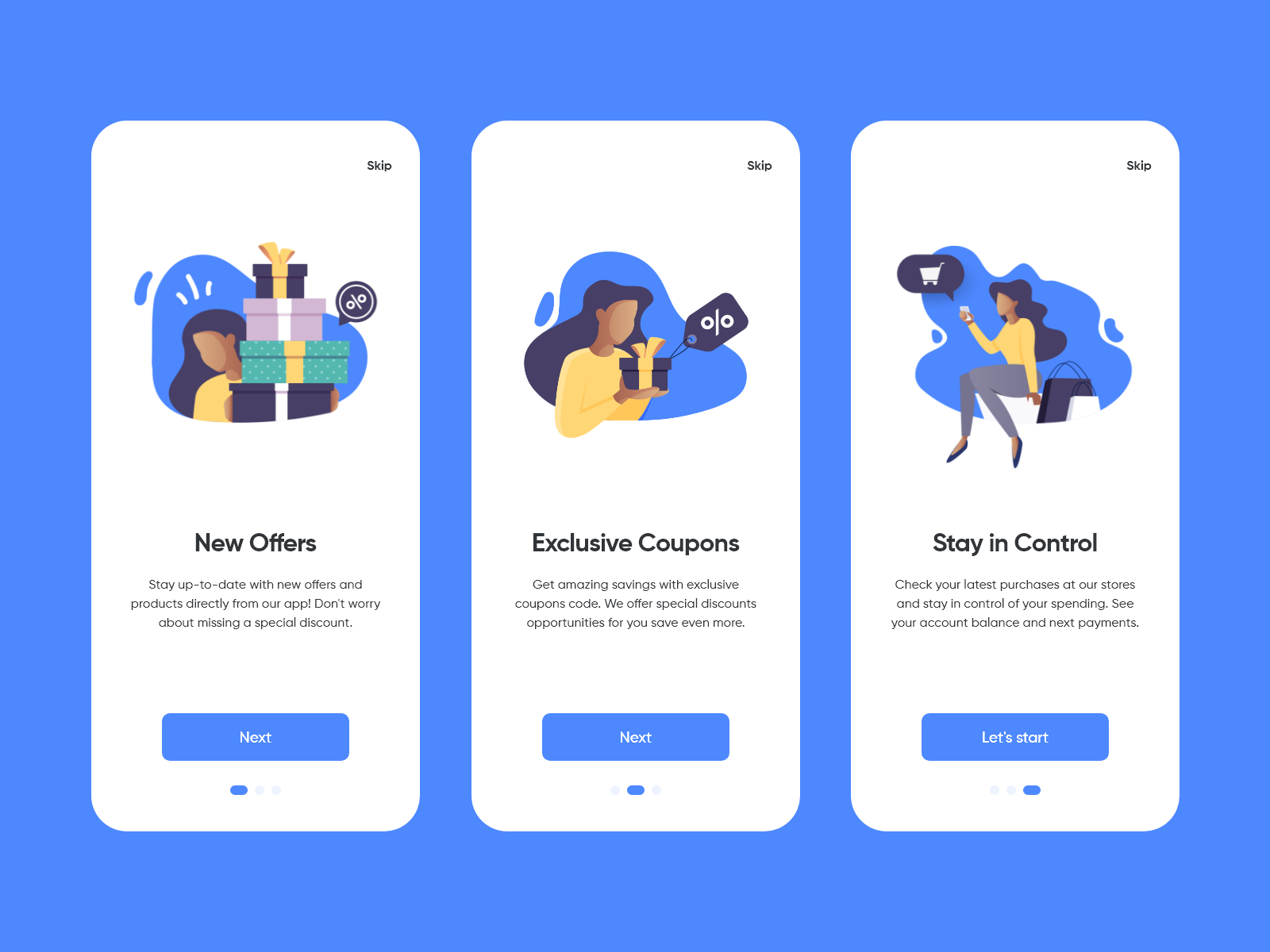Onboarding Shopping App by Ailton de Andrade on Dribbble