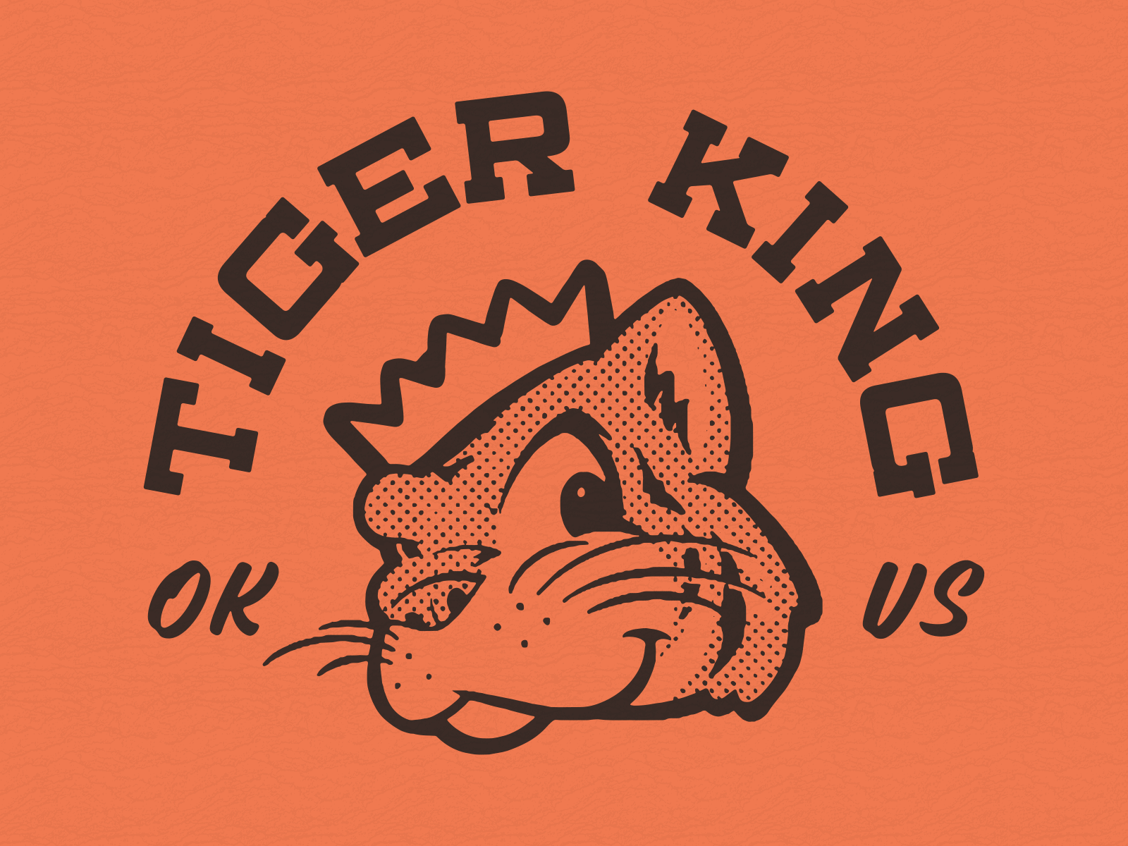 Tiger King branding design halftone icon illustration illustrator logo mascot netflix procreate shirt tiger king type typography vintage