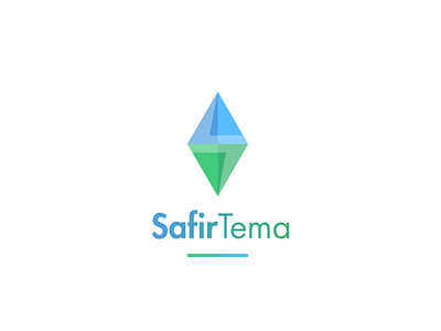 Safir Tema lettering logo s sapphire