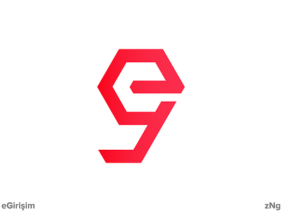 eGirisim e g lettering logo startup
