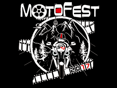 MotoFest create draw film graphic hand drawn illustrator logo motorbikes motorcycle sketch sydney