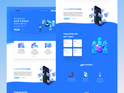 UI/UX Settle Mint - NFTs Landing Page (Case Study) design graphic design landing ui ux webdesign website